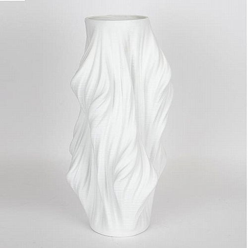 ΒΑΖΟ ΠΟΡΣΕΛΑΝΙΝΟ 3D ΛΕΥΚΟ 22x22x40cm