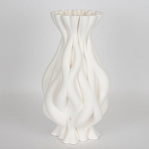 ΒΑΖΟ ΠΟΡΣΕΛΑΝΙΝΟ 3D ΛΕΥΚΟ 17x17x33.5cm