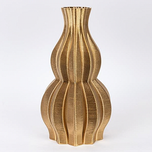 ΒΑΖΟ ΠΟΡΣΕΛΑΝΙΝΟ 3D ΧΡΥΣΟ 19x19x35cm