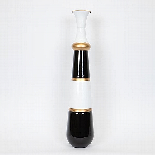 ΒΑΖΟ ΕΠΙΔΑΠΕΔΙΟ ΜΕΤΑΛΛΙΚΟ ΧΡΥΣΟ - MAYΡΟ - ΑΣΠΡΟ 17x17x81.5cm