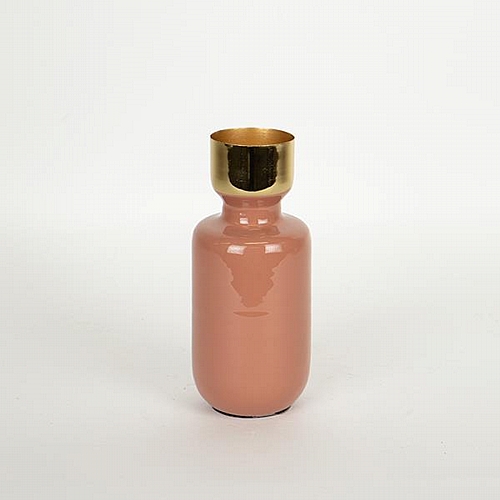 ΒΑΖΟ ΜΕΤΑΛΛΙΚΟ ΡΟΔΑΚΙΝΙ - ΧΡΥΣΟ 8.5x8.5x20cm