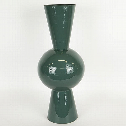 ΒΑΖΟ ΜΕΤΑΛΛΙΚΟ ΠΡΑΣΙΝΟ ΣΚΟΥΡΟ 25x25x60cm