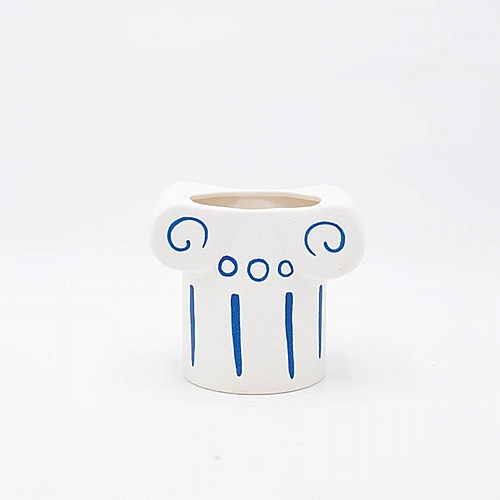 ΒΑΖΟ ΚΙΟΝΑΣ ΠΟΡΣΕΛΑΝΗ ΛΕΥΚΟ-ΜΠΛΕ 17x11.6x14.6cm