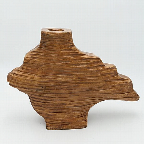 ΒΑΖΟ ΞΥΛΙΝΟ ΣΚΟΥΡΟ ΚΑΦΕ 38x9.5x26cm