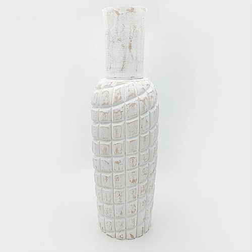 ΒΑΖΟ ΞΥΛΙΝΟ ΛΕΥΚΟ-ΚΑΦΕ 19x66cm