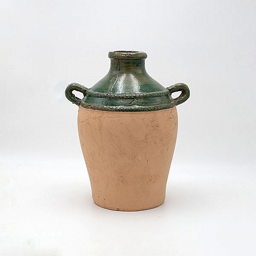 ΒΑΖΟ ΚΕΡΑΜΙΚΟ ΠΡΑΣΙΝΟ-ΜΠΕΖ 26x22x32.5cm