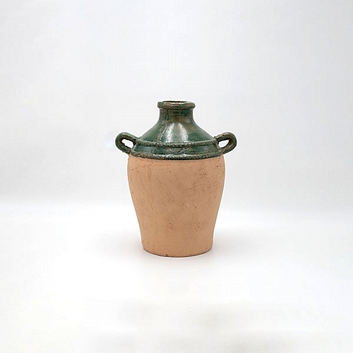ΒΑΖΟ ΚΕΡΑΜΙΚΟ ΠΡΑΣΙΝΟ-ΜΠΕΖ 21.5x17.5x26.5cm