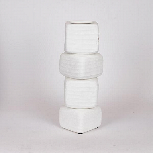 ΒΑΖΟ ΚΕΡΑΜΙΚΟ ΛΕΥΚΟ 15x15x38cm