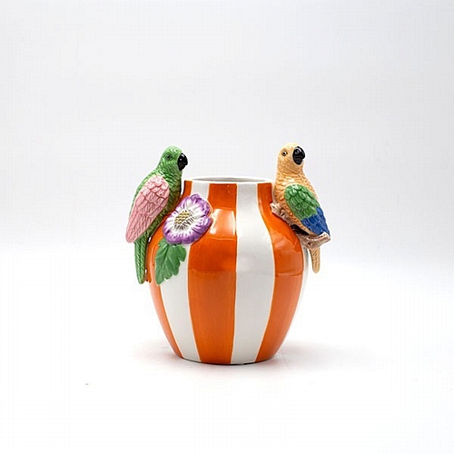 ΒΑΖΟ ΜΕ ΠΑΠΑΓΑΛΟΥΣ ΠΗΛΙΝΟ ΠΟΛΥΧΡΩΜΟ 17x14x18.2cm