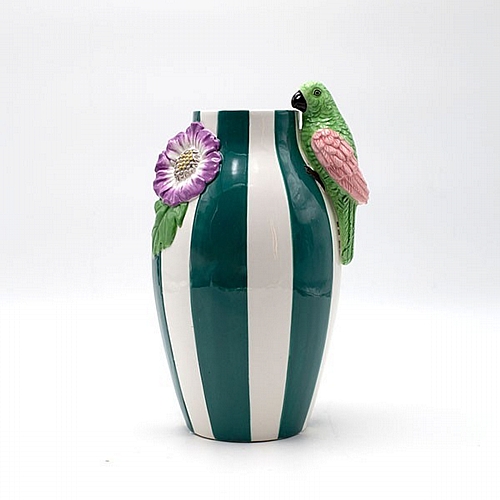 ΒΑΖΟ ΜΕ ΠΑΠΑΓΑΛΟ ΠΗΛΙΝΟ ΠΟΛΥΧΡΩΜΟ 15x13.8x26cm