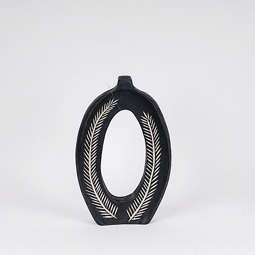 ΒΑΖΟ ΞΥΛΟ ΜΑΥΡΟ 26x7x40cm