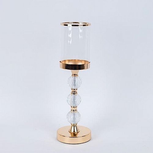 Κηροπήγιο Μεταλλικό Χρυσό 12x40.5cm