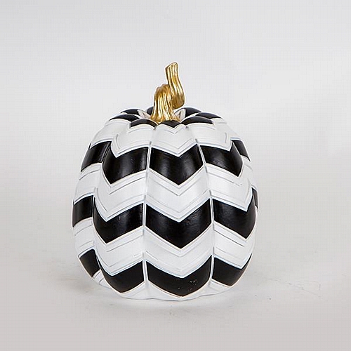 ΔΙΑΚΟΣΜΗΤΙΚΗ ΚΟΛΟΚΥΘΑ ΑΣΠΡΟ-ΜΑΥΡΟ 17.5x17.5x21cm