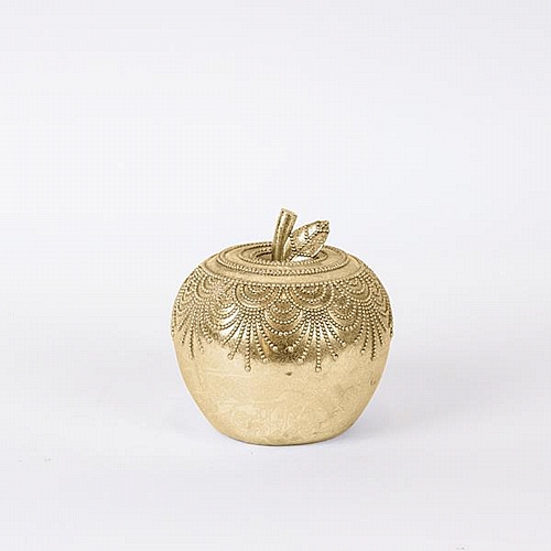ΔΙΑΚΟΣΜΗΤΙΚΟ ΜΗΛΟ ΠΟΛΥΡΕΣΙΝ ΧΡΥΣΟ 11.5x11.5x11.5cm