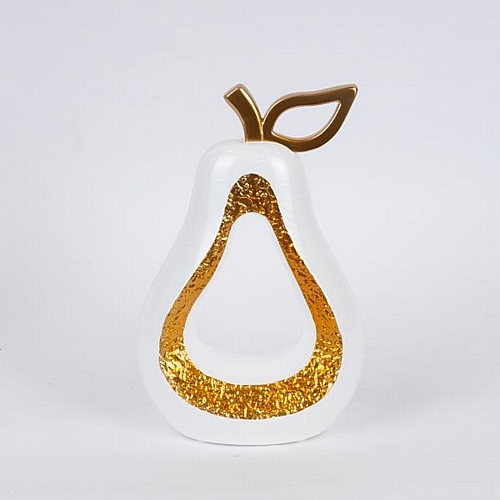 ΔΙΑΚΟΣΜΗΤΙΚΟ ΑΧΛΑΔΙ ΠΟΛΥΡΕΖΙΝ ΛΕΥΚΟ - ΧΡΥΣΟ 16.8x8.5x24.8cm