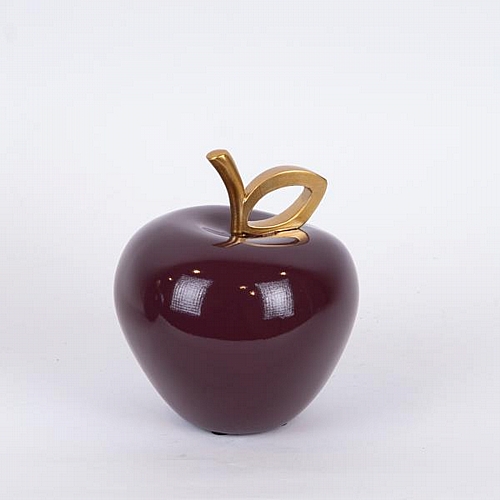 ΔΙΑΚΟΣΜΗΤΙΚΟ ΜΗΛΟ ΠΟΛΥΡΕΖΙΝ ΜΠΟΡΝΤΩ-ΧΡΥΣΟ 13x13x14.9cm