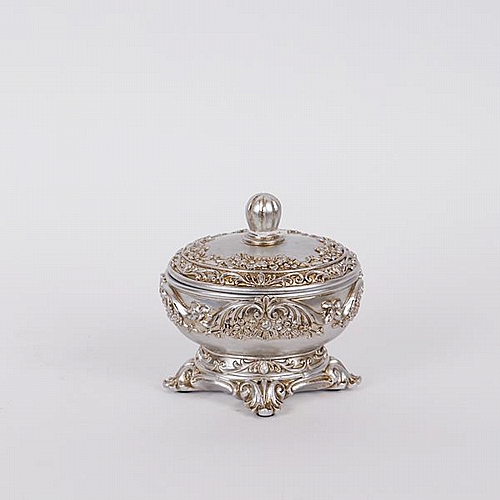 ΔΙΑΚΟΣΜΗΤΙΚΟ ΚΟΥΤΙ ΠΟΛΥΡΕΖΙΝ ΑΣΗΜΙ 11.8x10.2x11.5cm