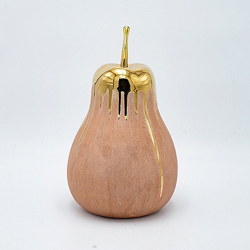 ΔΙΑΚΟΣΜΗΤΙΚΟ ΑΧΛΑΔΙ ΚΡΕΜ-ΧΡΥΣΟ 17.5x17.5x30.5cm