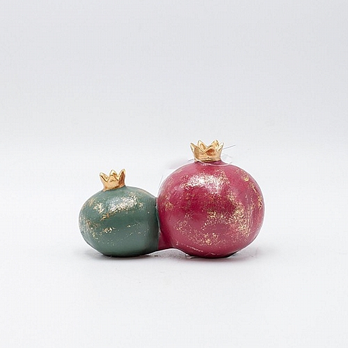 ΔΙΑΚΟΣΜΗΤΙΚΑ ΡΟΔΙΑ ΠΟΛΥΡΕΖΙΝ ΠΡΑΣΙΝΟ-ΜΠΟΡΝΤΩ 13x8x8cm