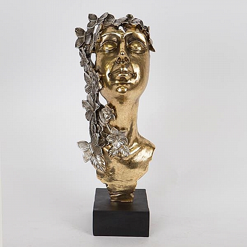 ΔΙΑΚΟΣΜΗΤΙΚΟ ΓΛΥΠΤΟ ΡΕΖΙΝ ΓΥΝΑΙΚΑ ΜΕ ΠΕΤΑΛΟΥΔΕΣ & ΛΟΥΛΟΥΔΙΑ ΧΡΥΣΟ-ΜΑΥΡΟ-ΑΣΗΜΙ 16.5x13x40cm ΔΙΑΚΟΣΜΗΤΙΚΟ ΓΛΥΠΤΟ ΡΕΖΙΝ ΓΥΝΑΙΚΑ ΜΕ ΠΕΤΑΛΟΥΔΕΣ & ΛΟΥΛΟΥΔΙΑ ΧΡΥΣΟ-ΜΑΥΡΟ-ΑΣΗΜΙ 16.5x13x40cm