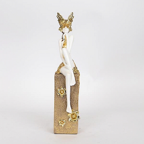 ΔΙΑΚΟΣΜΗΤΙΚΟ ΓΛΥΠΤΟ ΡΕΖΙΝ ΓΥΝΑΙΚΑ ΜΕ ΜΑΣΚΑ ΛΕΥΚΟ-ΧΡΥΣΟ 8.5x11x39cm ΔΙΑΚΟΣΜΗΤΙΚΟ ΓΛΥΠΤΟ ΡΕΖΙΝ ΓΥΝΑΙΚΑ ΜΕ ΜΑΣΚΑ ΛΕΥΚΟ-ΧΡΥΣΟ 8.5x11x39cm