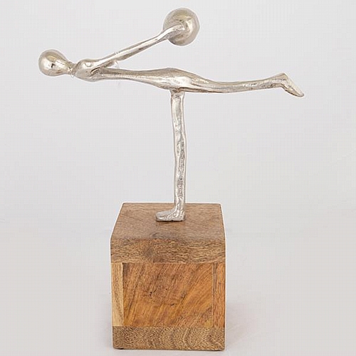 ΔΙΑΚΟΣΜΗΤΙΚΟ ΦΙΓΟΥΡΑ ΣΕ ΞΥΛΙΝΗ ΒΑΣΗ ΞΥΛΟ-ΜΕΤΑΛΛΟ ΑΣΗΜΙ- ΦΥΣΙΚΟ 30x13x39cm ΔΙΑΚΟΣΜΗΤΙΚΟ ΦΙΓΟΥΡΑ ΣΕ ΞΥΛΙΝΗ ΒΑΣΗ ΞΥΛΟ-ΜΕΤΑΛΛΟ ΑΣΗΜΙ- ΦΥΣΙΚΟ 30x13x39cm