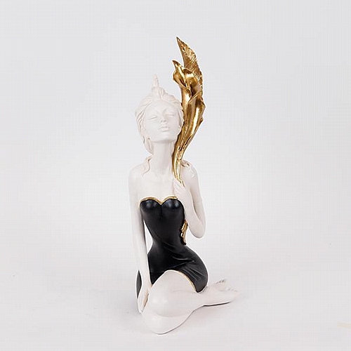 ΔΙΑΚΟΣΜΗΤΙΚΟ ΓΛΥΠΤΟ ΓΥΝΑΙΚΑ ΜΕ ΛΟΥΛΟΥΔΙ ΜΑΥΡΟ-ΛΕΥΚΟ-ΧΡΥΣΟ 15x11x43cm ΔΙΑΚΟΣΜΗΤΙΚΟ ΓΛΥΠΤΟ ΓΥΝΑΙΚΑ ΜΕ ΛΟΥΛΟΥΔΙ ΜΑΥΡΟ-ΛΕΥΚΟ-ΧΡΥΣΟ 15x11x43cm