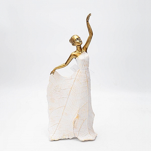 ΓΥΝΑΙΚΑ ΠΟΛΥΡΕΖΙΝ ΧΡΥΣΗ - ΛΕΥΚΗ 12x9.6x29cm