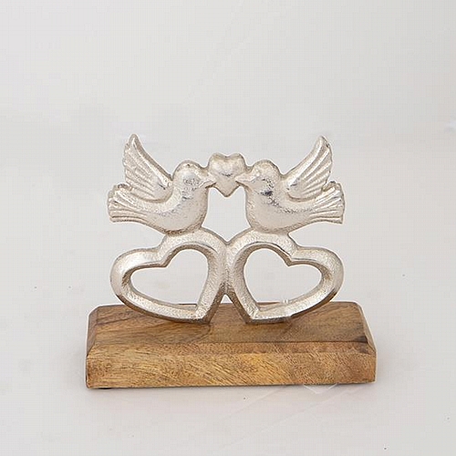 ΠΟΥΛΙΑ ΜΕΤΑΛΛΙΚΑ - ΞΥΛΙΝΑ ΑΣΗΜΙ 15x5x13cm