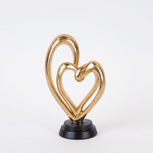 ΔΙΑΚΟΣΜΗΤΙΚΟ ΓΛΥΠΤΟ ΚΑΡΔΙΑ ΧΡΥΣΟ-ΜΑΥΡΟ 12.7x8.2x21.5cm