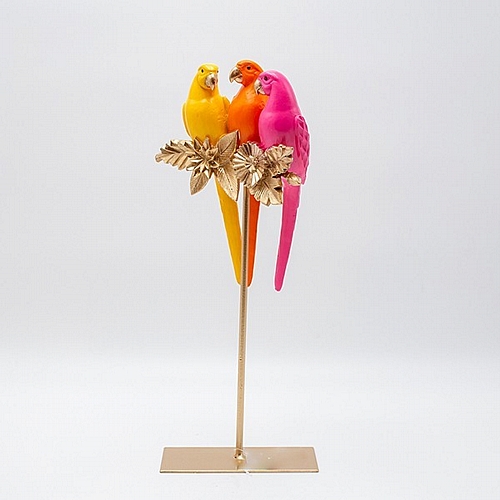 ΔΙΑΚΟΣΜΗΤΙΚΟ ΤΡΙΑ ΠΑΠΑΓΑΛΑΚΙΑ ΠΟΛΥΡΕΖΙΝ ΠΟΛΥΧΡΩΜΟ 16x7.5x36cm