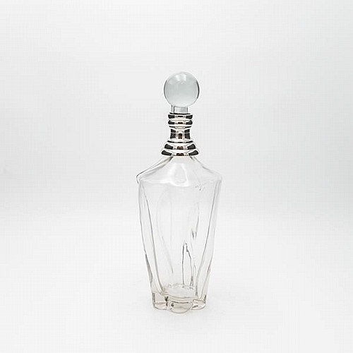 ΚΑΡΑΦΑ ΓΥΑΛΙΝΗ - ΜΕΤΑΛΛΙΚΗ ΑΣΗΜΙ  10x33cm