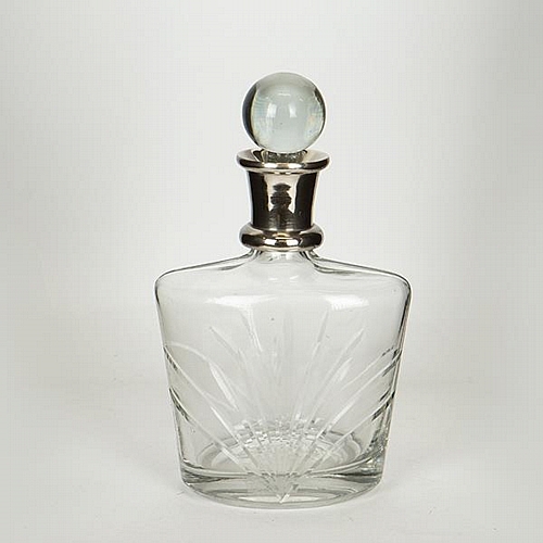 ΚΑΡΑΦΑ ΓΥΑΛΙΝΗ - ΜΕΤΑΛΛΙΚΗ ΑΣΗΜΙ 15x10x25cm