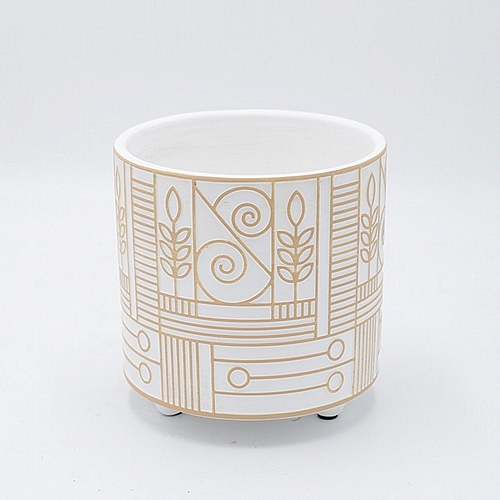 ΚΑΣΠΩ ΚΕΡΑΜΙΚΟ ΛΕΥΚΟ-ΜΠΕΖ 17x17x16.5cm ΚΑΣΠΩ ΚΕΡΑΜΙΚΟ ΛΕΥΚΟ-ΜΠΕΖ 17x17x16.5cm