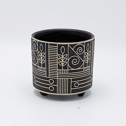 ΚΑΣΠΩ ΚΕΡΑΜΙΚΟ ΜΑΥΡΟ-ΜΠΕΖ 12x12x11.5cm ΚΑΣΠΩ ΚΕΡΑΜΙΚΟ ΜΑΥΡΟ-ΜΠΕΖ 12x12x11.5cm