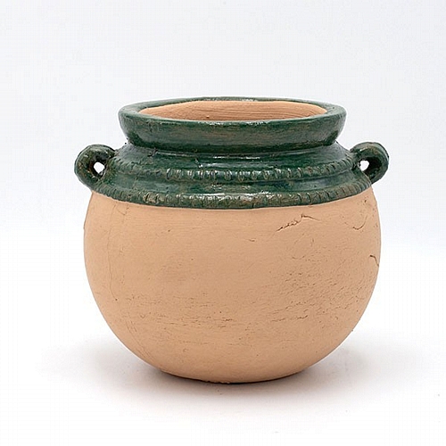 ΠΥΘΑΡΙ ΚΕΡΑΜΙΚΟ ΠΡΑΣΙΝΟ-ΜΠΕΖ 25.5x23.5x21.5cm ΠΥΘΑΡΙ ΚΕΡΑΜΙΚΟ ΠΡΑΣΙΝΟ-ΜΠΕΖ 25.5x23.5x21.5cm