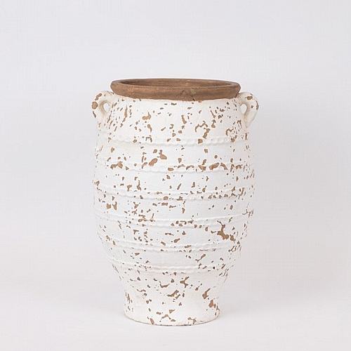 ΠΥΘΑΡΙ ΚΕΡΑΜΙΚΟ ΛΕΥΚΟ-ΚΑΦΕ 33.5x31.5x49cm ΠΥΘΑΡΙ ΚΕΡΑΜΙΚΟ ΛΕΥΚΟ-ΚΑΦΕ 33.5x31.5x49cm