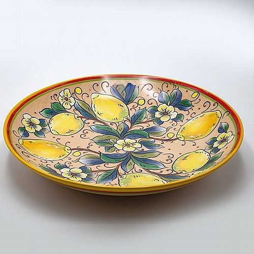 ΔΙΑΚΟΣΜΗΤΙΚΗ ΠΙΑΤΕΛΑ ΚΕΡΑΜΙΚΗ ΜΠΕΖ-ΜΕ ΛΕΜΟΝΙΑ 36.3x36.3x6cm ΔΙΑΚΟΣΜΗΤΙΚΗ ΠΙΑΤΕΛΑ ΚΕΡΑΜΙΚΗ ΜΠΕΖ-ΜΕ ΛΕΜΟΝΙΑ 36.3x36.3x6cm