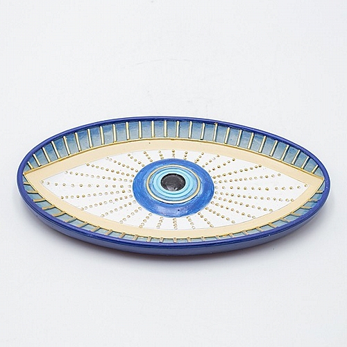 ΔΙΑΚΟΣΜΗΤΙΚΗ ΠΙΑΤΕΛΑ ΣΕ ΣΧΗΜΑ ΜΑΤΙΟΥ ΠΟΛΥΡΕΖΙΝ ΜΠΛΕ & ΧΡΥΣΕΣ ΛΕΠΤΟΜΕΡΕΙΕΣ 20x12x2cm ΔΙΑΚΟΣΜΗΤΙΚΗ ΠΙΑΤΕΛΑ ΣΕ ΣΧΗΜΑ ΜΑΤΙΟΥ ΠΟΛΥΡΕΖΙΝ ΜΠΛΕ & ΧΡΥΣΕΣ ΛΕΠΤΟΜΕΡΕΙΕΣ 20x12x2cm