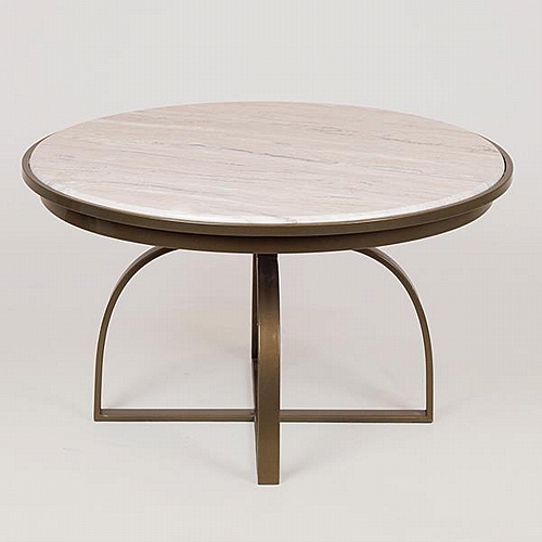 ΤΡΑΠΕΖΙ  ΜΕΤΑΛΛΙΚΟ  ΧΡΥΣΟ - ΛΕΥΚΟ 70x70x40cm