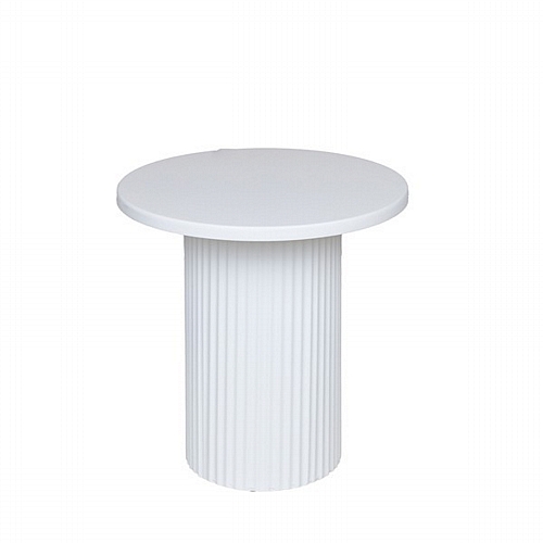 ΤΡΑΠΕΖΙ BOHΘΗΤΙΚΟ ΜΕΤΑΛΛΟ-ΞΥΛΟ ΛΕΥΚΟ 33.5x33.5x32.5cm