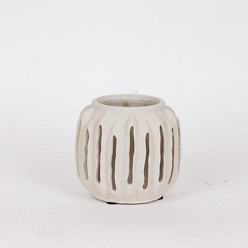 ΦΑΝΑΡΙ ΚΕΡΑΜΙΚΟ ΓΚΡΙ 15.5x15.5x14cm