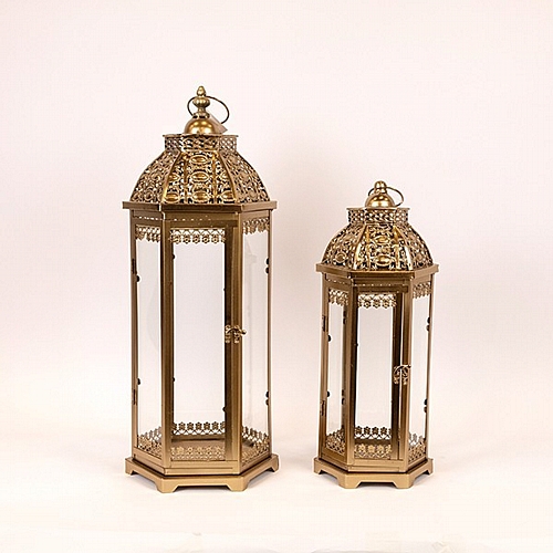 S/2 ΦΑΝΑΡΙΑ ΜΕΤΑΛΛΟ ΜΠΡΟΝΖΕ 25.5x22x62cm/ 20.5x18x46cm