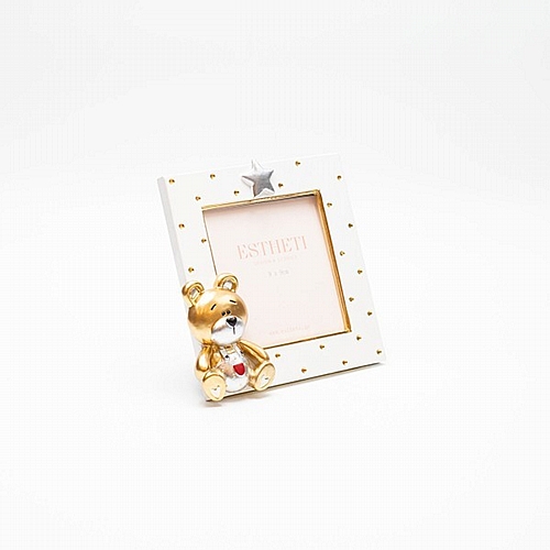 ΚΟΡΝΙΖΑ ΠΑΙΔΙΚΗ ΑΡΚΟΥΔΑΚΙ ΠΟΛΥΡΕΖΙΝ ΠΟΥΑ ΜΕ ΛΕΥΚΟ-ΕΚΡΟΥ 13.5x2.8x12.7cm