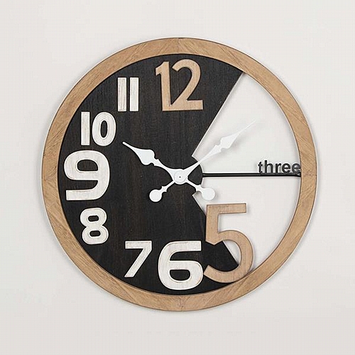 ΡΟΛΟΪ ΤΟΙΧΟΥ ΞΥΛΙΝΟ ΜΑΥΡΟ - NATURAL - ΛΕΥΚΟ 59.5x3x59.5cm