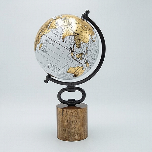 ΥΔΡΟΓΕΙΟΣ ΜΕΤΑΛΛΙΚΗ  ΛΕΥΚΗ - ΧΡΥΣΗ - ΚΑΦΕ 20.30x40.50cm