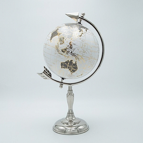 ΥΔΡΟΓΕΙΟΣ ΜΕΤΑΛΛΙΚΗ ΛΕΥΚΗ - ΑΣΗΜΙ 20.30x43.20cm