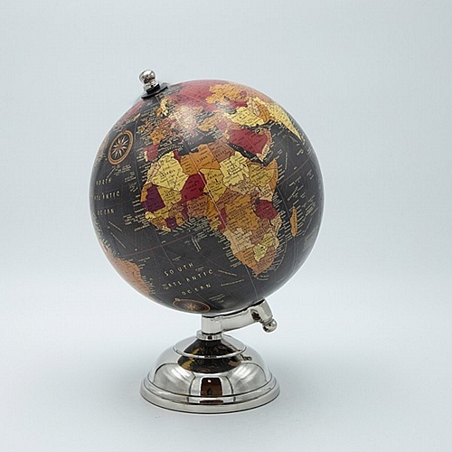 ΥΔΡΟΓΕΙΟΣ ΜΕΤΑΛΛΙΚΗ ΜΑΥΡΟ-ΚΟΚΚΙΝΟ-ΚΑΦΕ 20.30cm