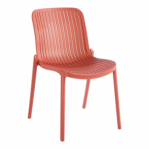 Καρέκλα Teragi στοιβαζόμενη pakoworld pp με UV protection terracotta 58x43.5x82εκ Καρέκλα Teragi στοιβαζόμενη pakoworld pp με UV protection terracotta 58x43.5x82εκ