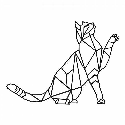 Διακοσμητικό τοίχου Cathy pakooworld μαύρο μεταλλικό 40x0,15x40εκ